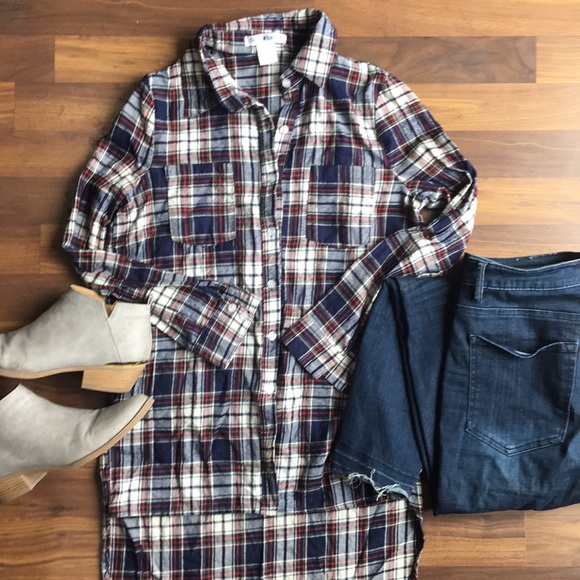 High/Low Plaid shirt - Picture 2 of 3